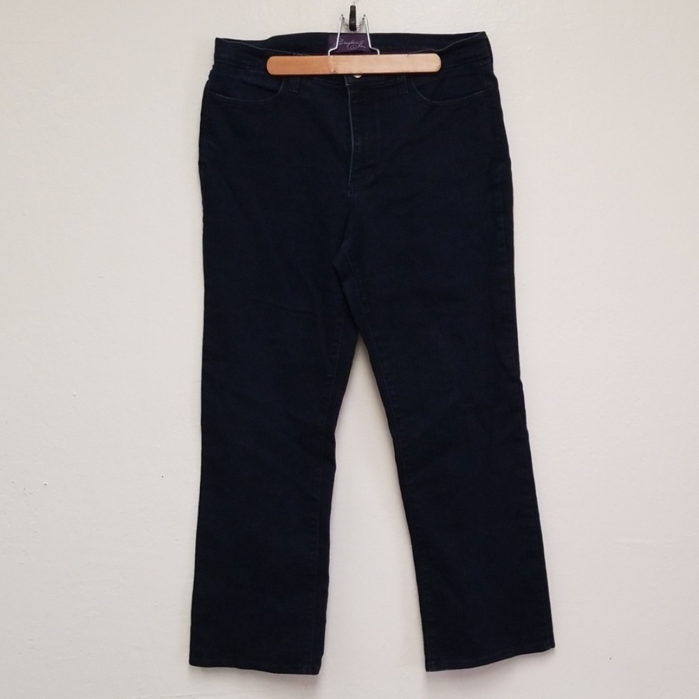 NYDJ Jean's Indigo Blue Boot Cut Stretch Sz 14
